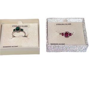 TWO 925 STERLING SILVER RINGS